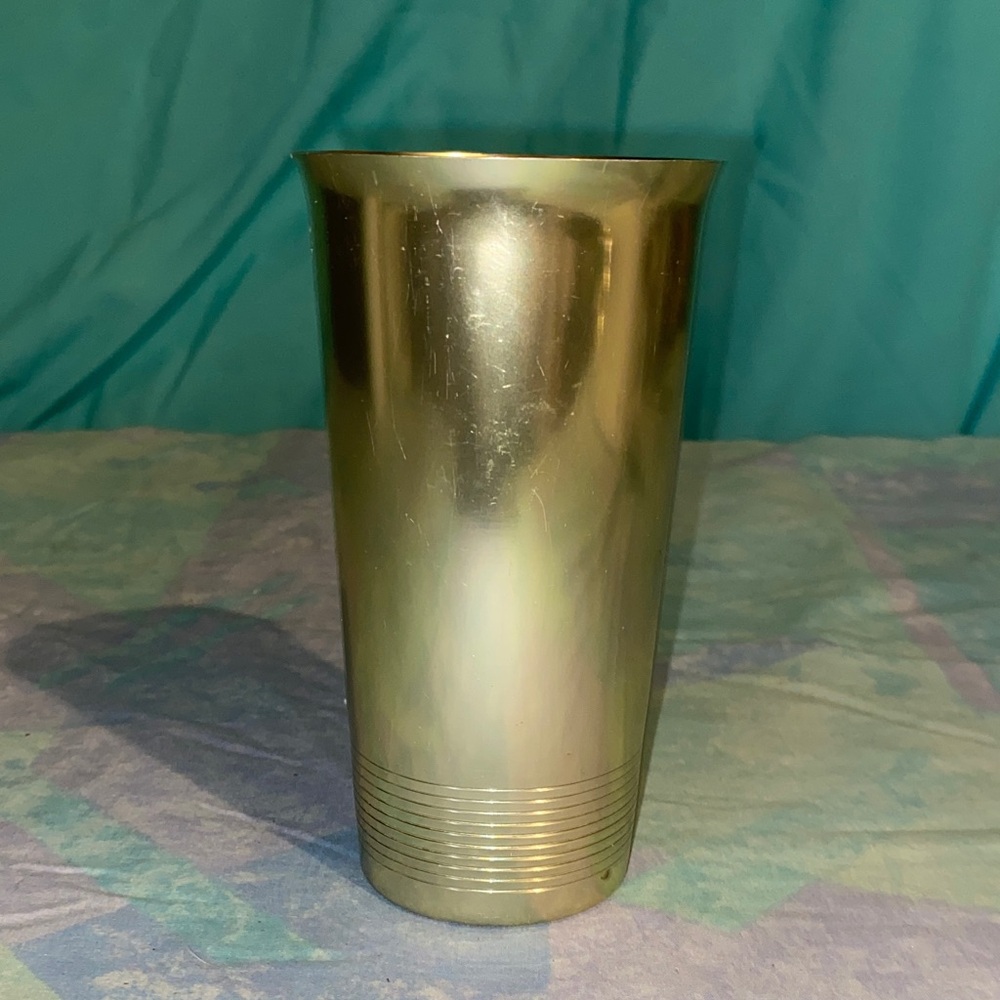 Gold Hawthorn Metallic Tumbler Aluminum vintage antique